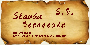 Slavka Vitošević vizit kartica